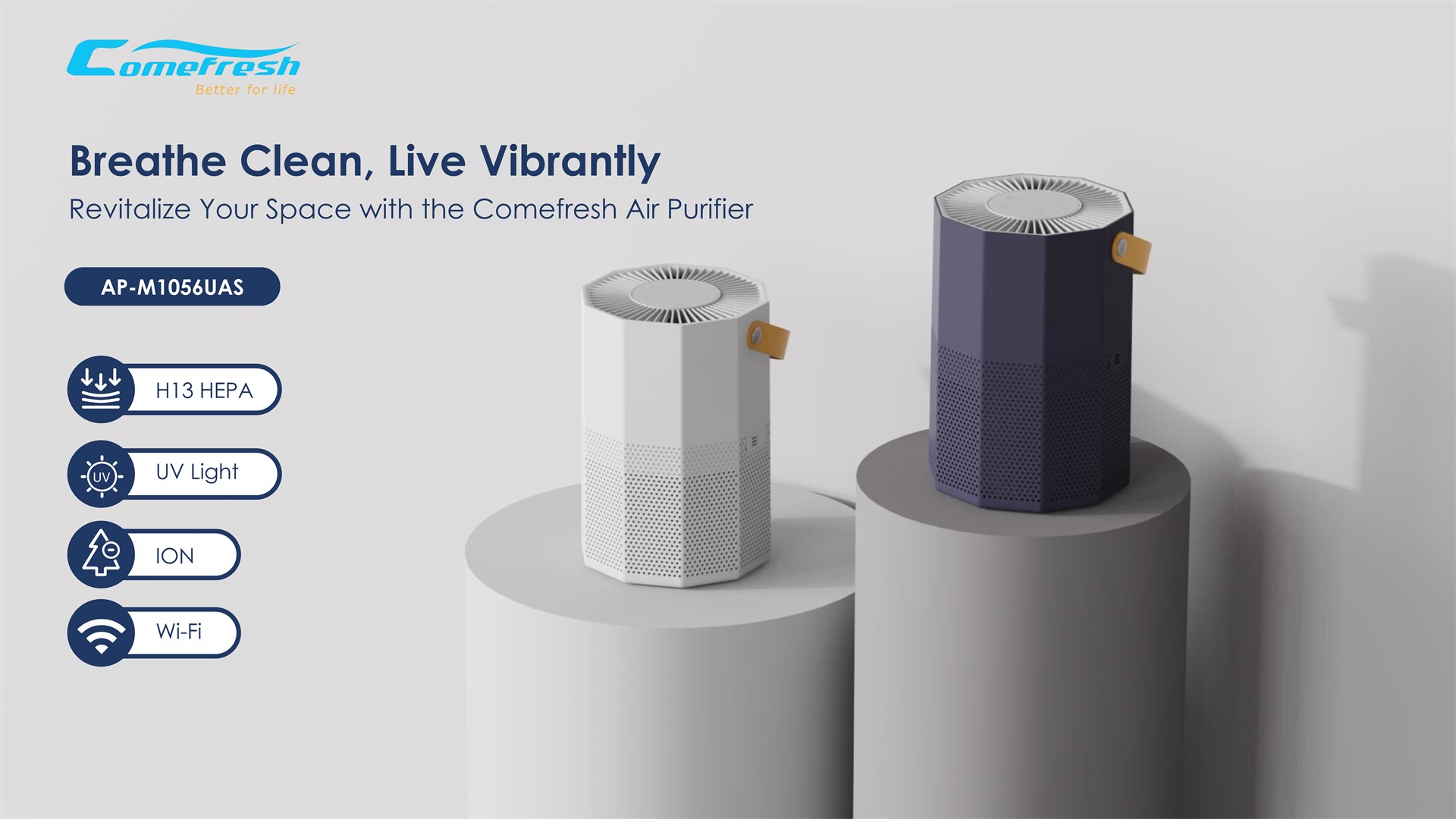Air Purifier Manufacturer HEPA Air Cleaner with Touch Screen for Home Office Smoke Dust Pollen AP-M1056UAS