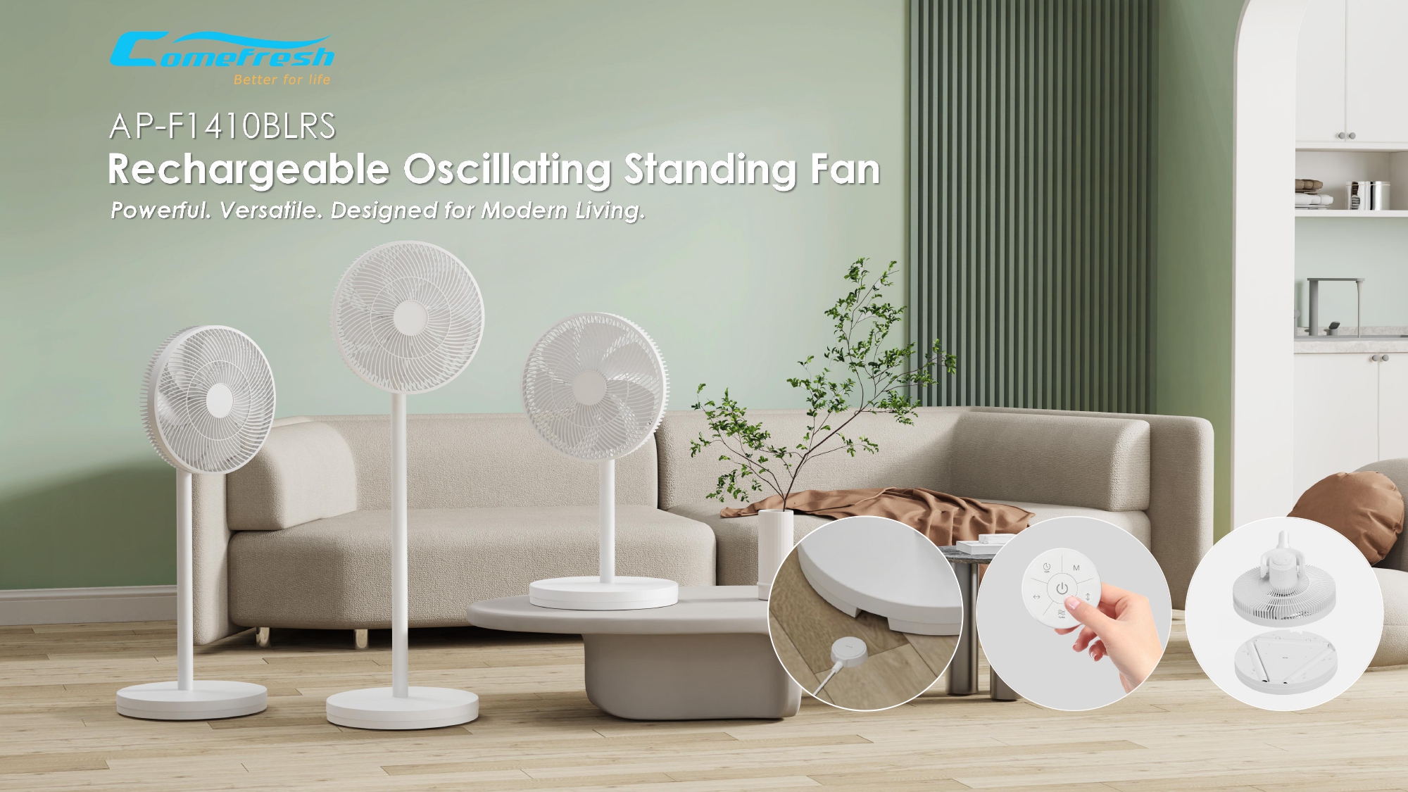 China Standing Fan Supplier AP-F1410BLRS