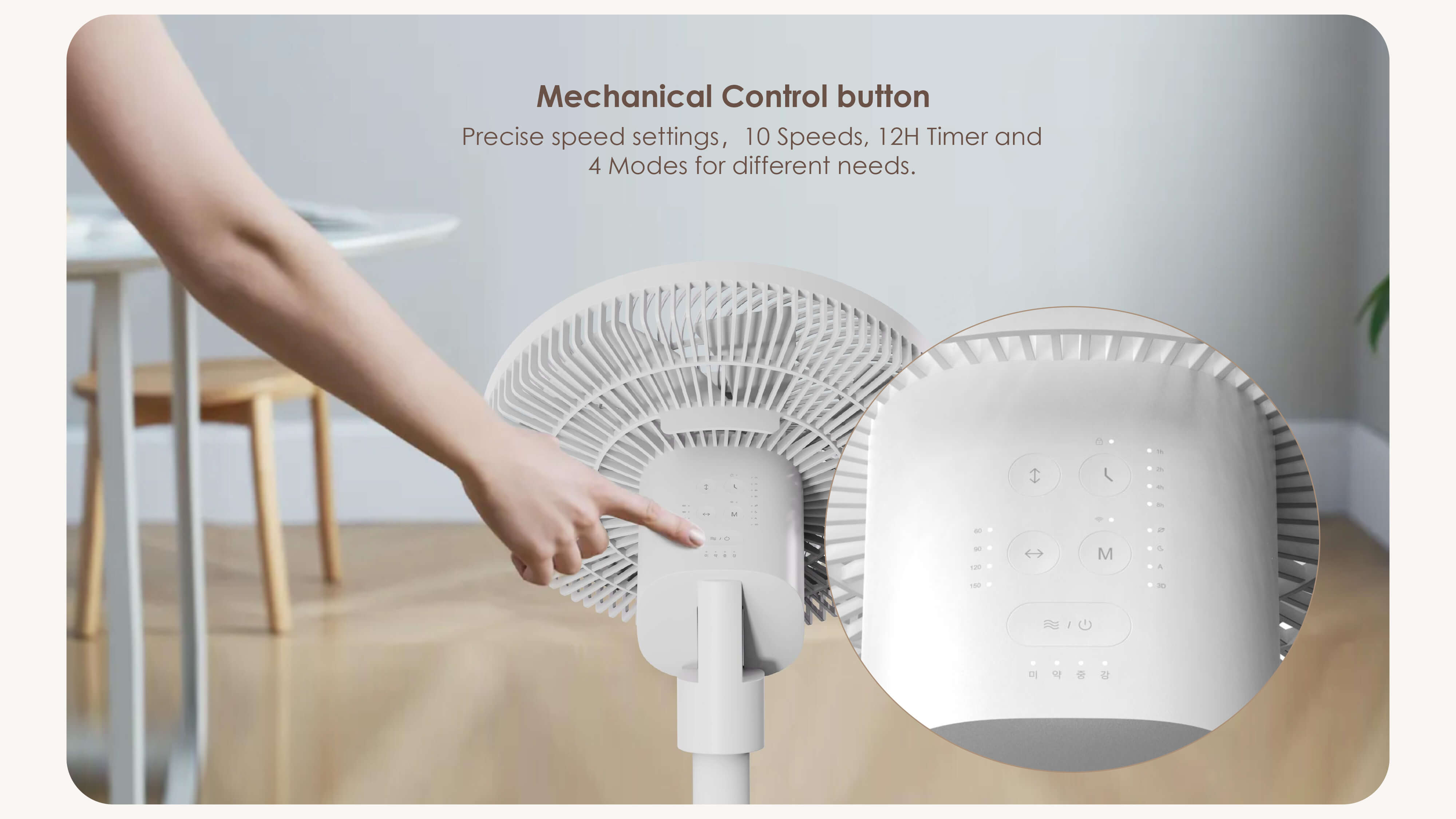 Comefresh 12'' Smart Standing Fan with Remote Pedestal Floor Fan for Home Office