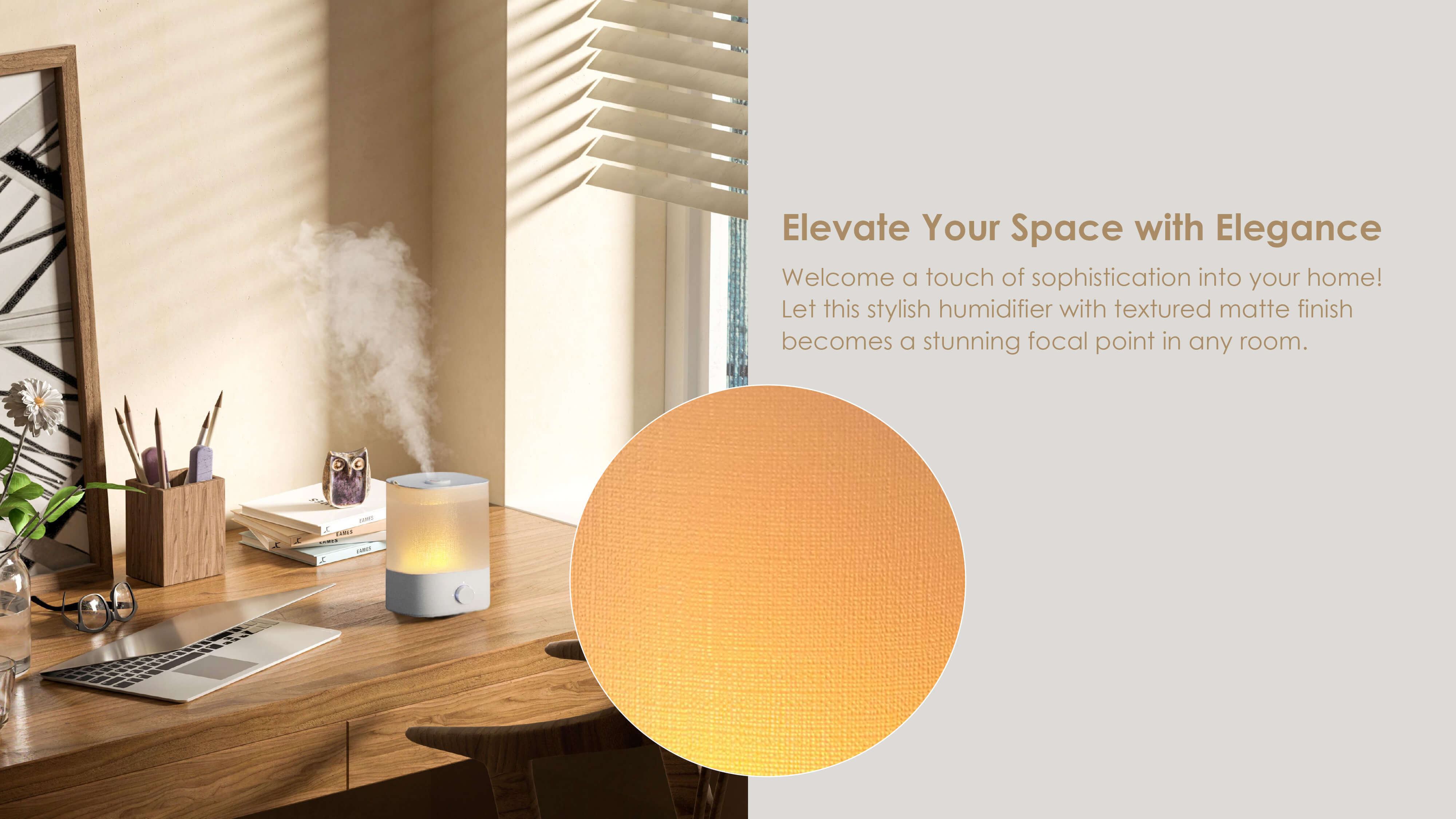 Comefresh 2L Top-Fill Humidifier for Bedroom Quiet Ultrasonic Cool Mist Humidifier with Nightlight for Baby Nursery Home Office