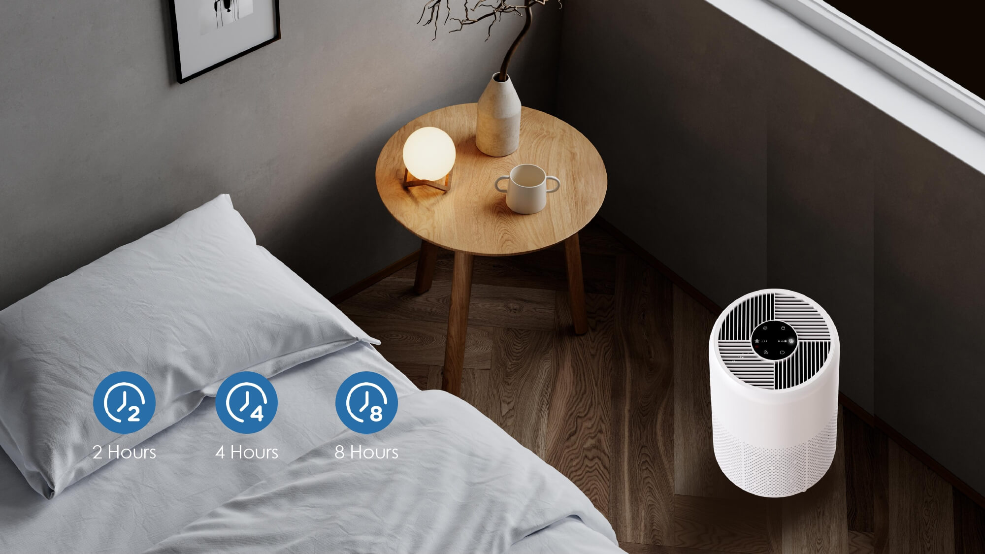 Comefresh-Air-Purifier-for-Home-H13-True-HEPA-Filter-360°-Air-Intake-CADR 374m3h-Auto-Mode-Sleep-Mode