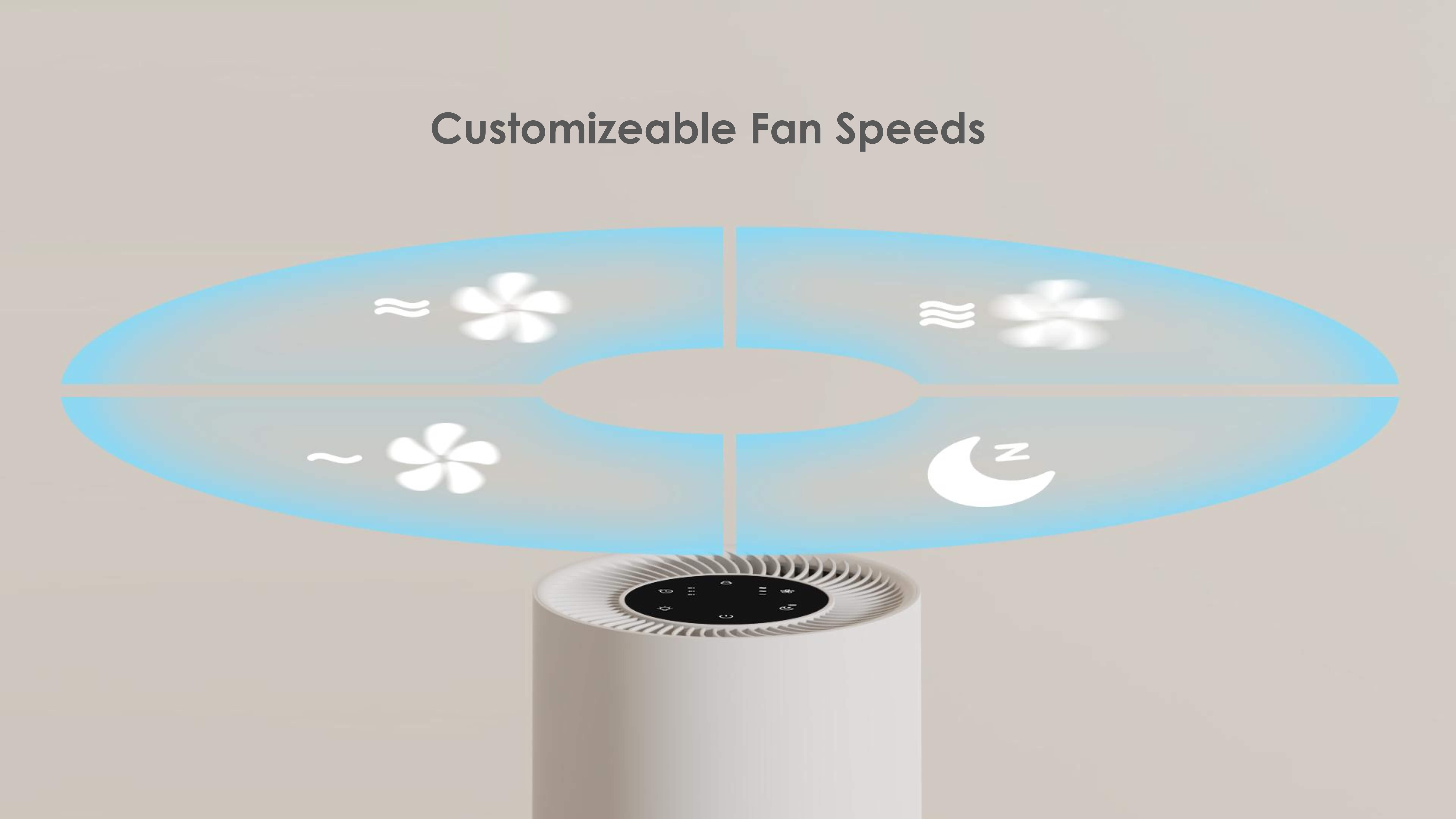 Comefresh Air Purifier for Pets Smart Air Cleaner with Nightlight HEPA Filter for Home Office Bedroom AP-S0620L