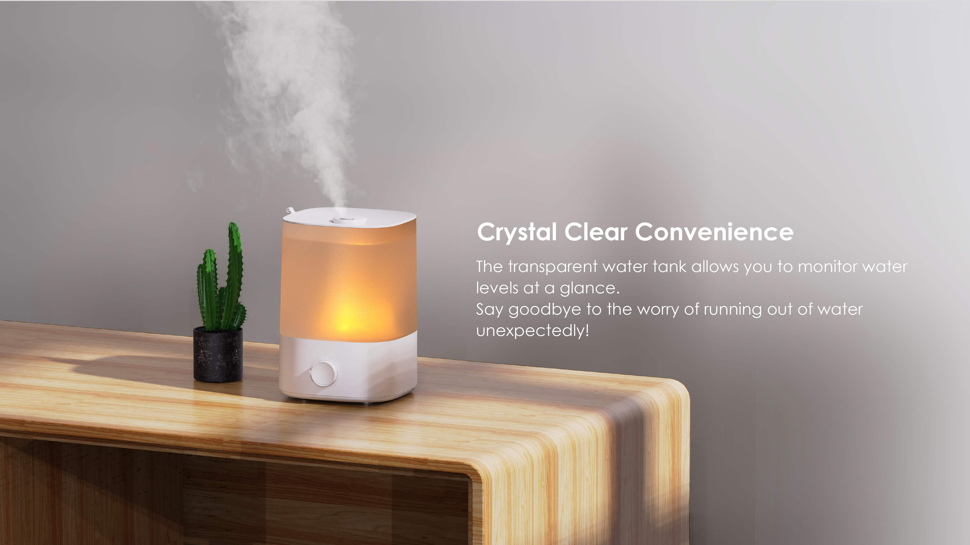 Comefresh Best Cool Mist Humidifier for Bedroom Quiet Top-fill Ultrasonic Humidifier with Nightlight for Nursery Home Office