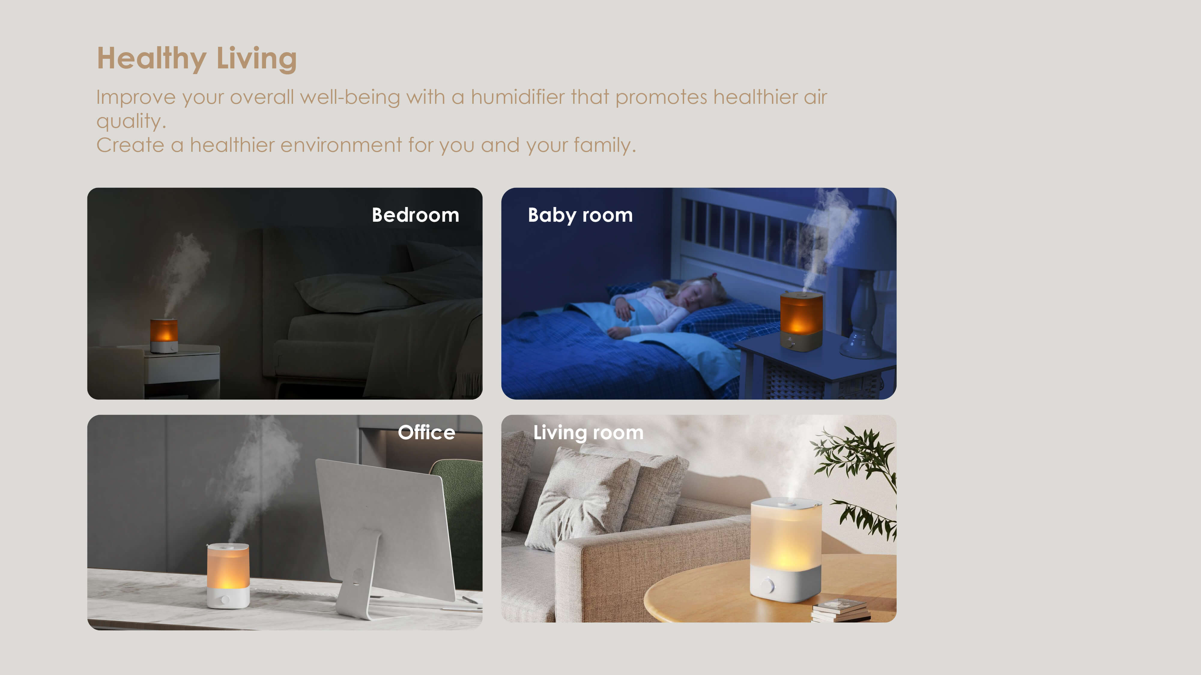 Comefresh Best Top-Fill Cool Mist Humidifier with Nightlight Quiet Ultrasonic Humidifier for Baby Nursery Home Office