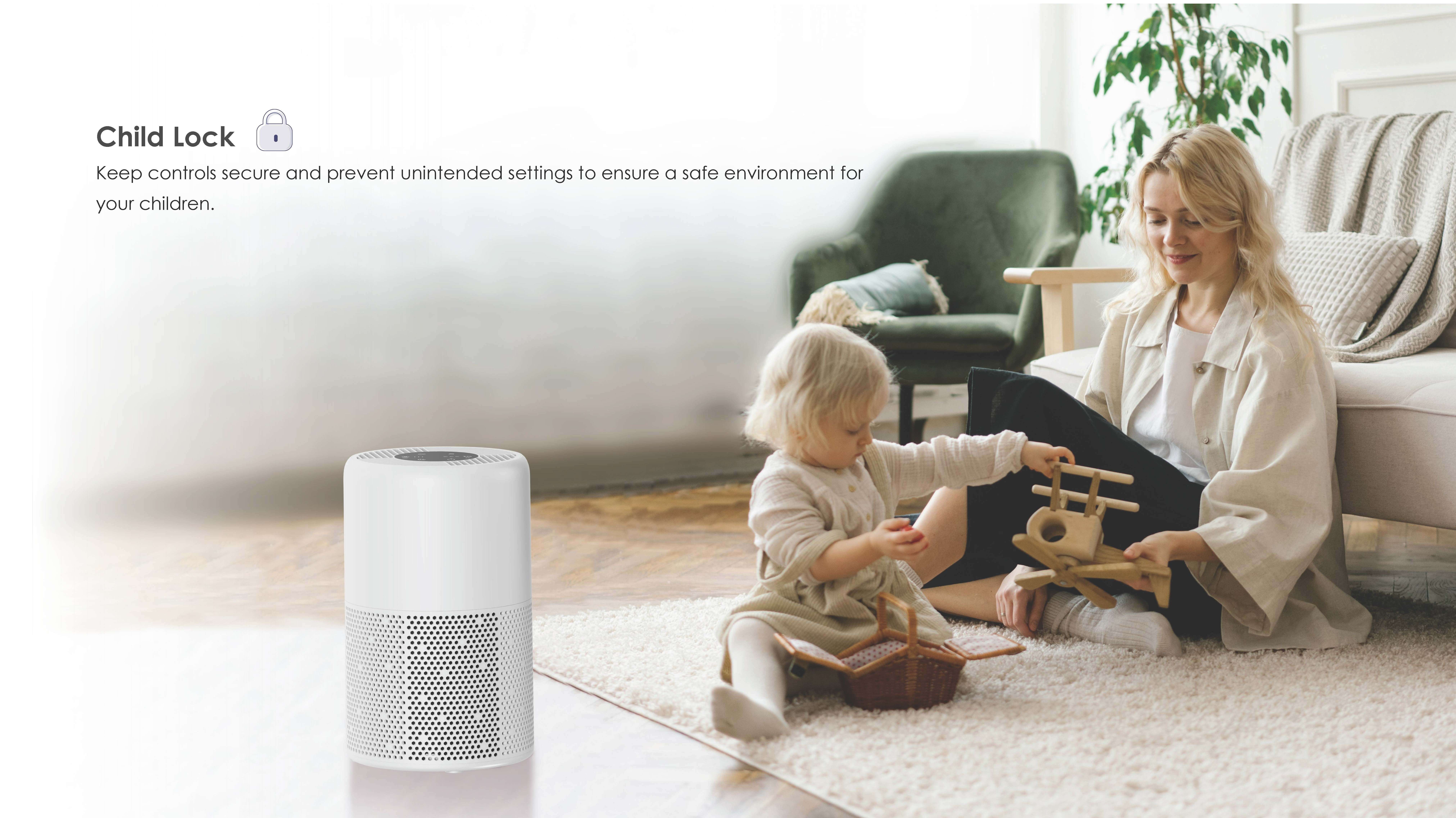 Comefresh Home Air Purifier Cleaner with AUTO PM2.5 Sensor HEPA Purifier for Pets Smoke Dust Pollen AP-M1346AS