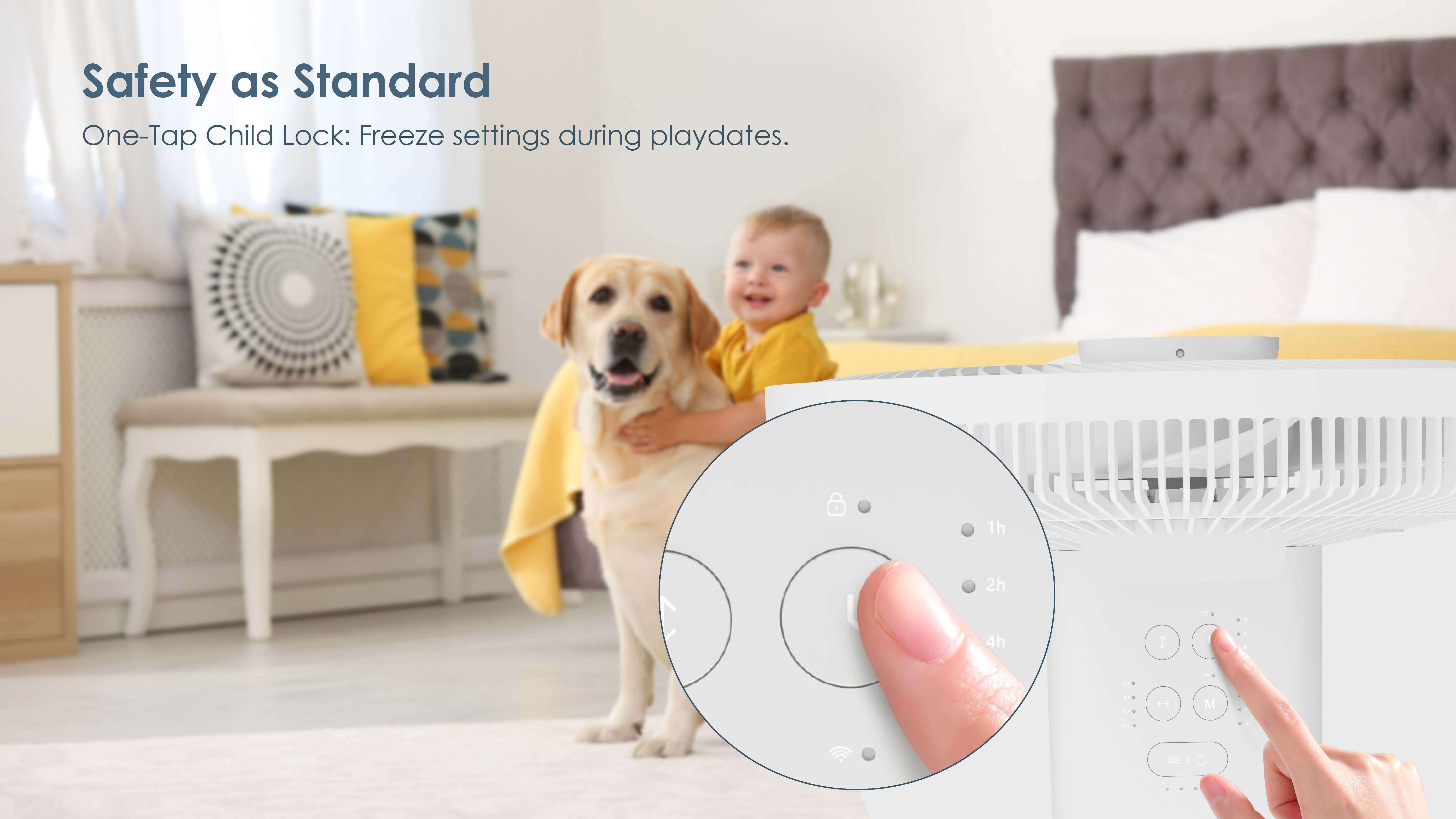 Comefresh Rechargeable Standing Fan Adjustable BLDC Pedestal Fan with Remote AUTO AP-F1260BRS