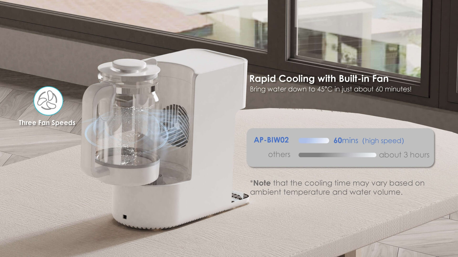 Comefresh Smart Electric Kettle Water Dispenser Water  Warmer Boiler with 4 Volume Dispense  with Auto Shutoff AP-BIW02