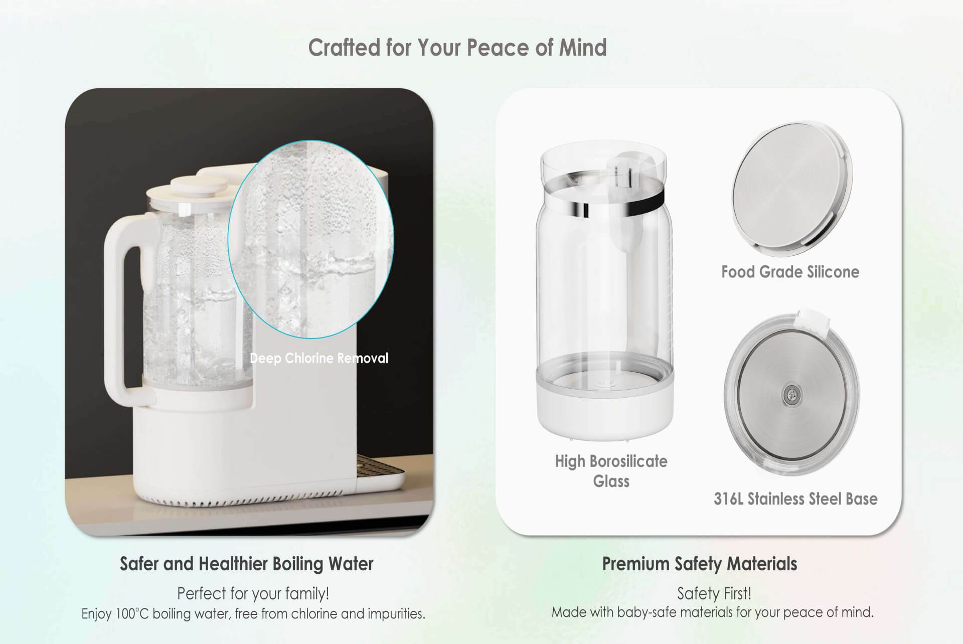 Comefresh Water Dispenser with 4 Volume Dispense Water Boiler Warmer Electric Kettle with Auto Shutoff AP-BIW02