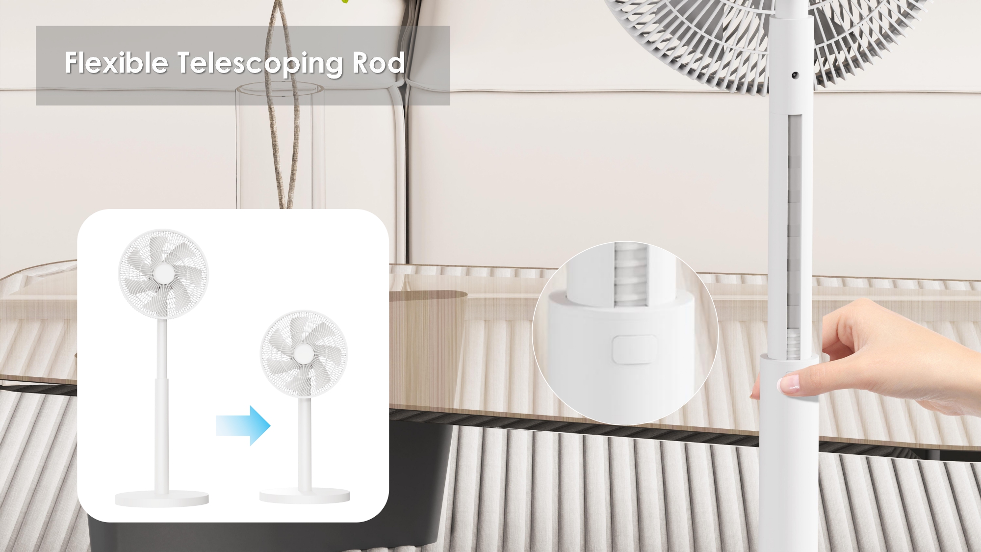 Fan Manufacturer Comefresh Pedestal Standing Fan with Remote BLDC Motor Oscillating Fan Floor Fan with Timer for Home Office AP-F1270RT