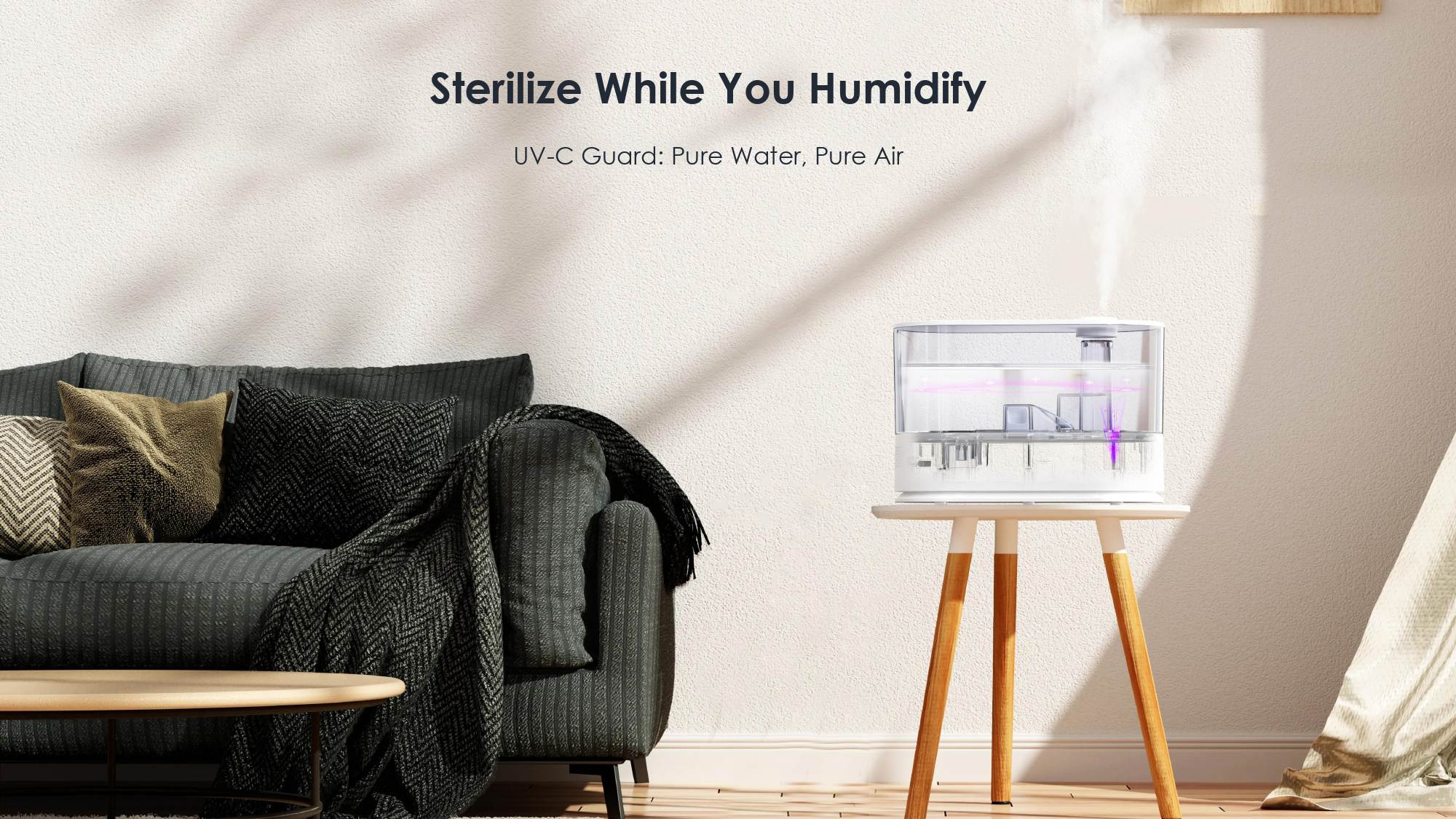 Large Humidifier for Bedroom Office Nursery Whisper Quiet Energy Efficient