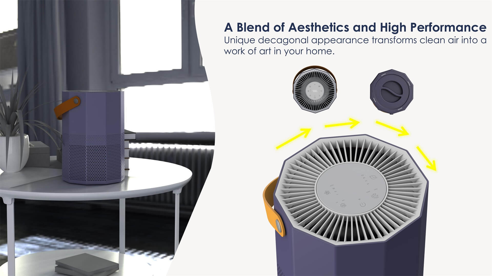 Pet Air Purifier Manufacturer HEPA Air Cleaner with Touch Panel for Home Office Smoke Dust Pollen AP-M1056UAS