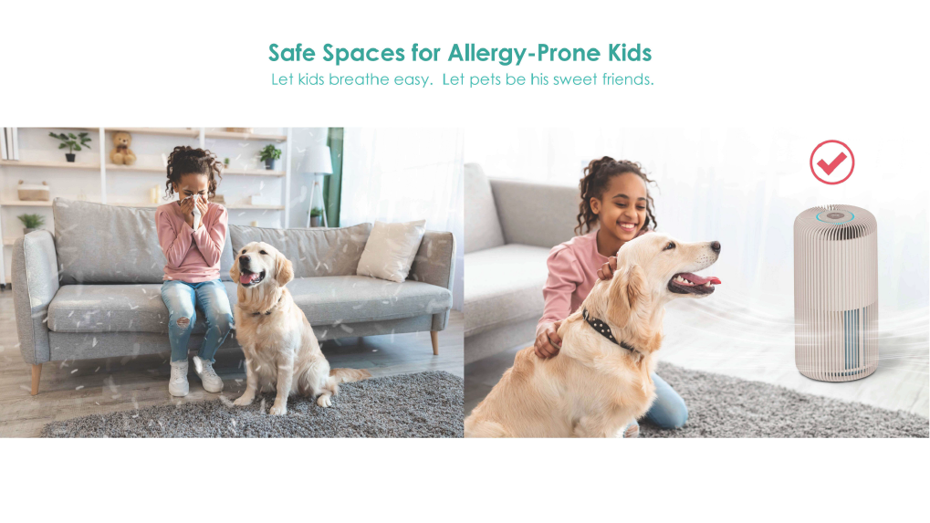 Silent Air Purifier for Bedroom  ≤25dB & Allergy Safe (Pet DanderOdor Removal)