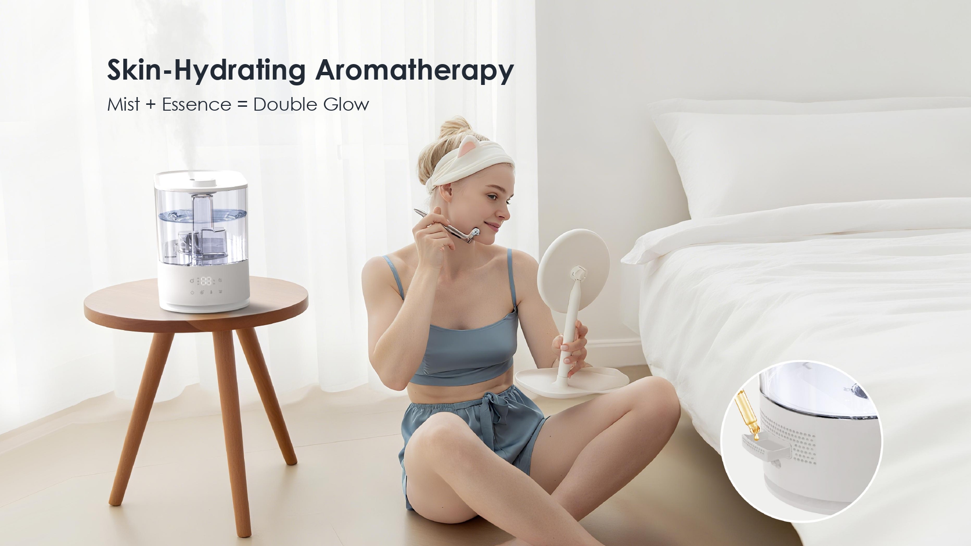 Smart Humidifier with WiFi & Remote Control 50-Hour Runtime, 32dB Quiet