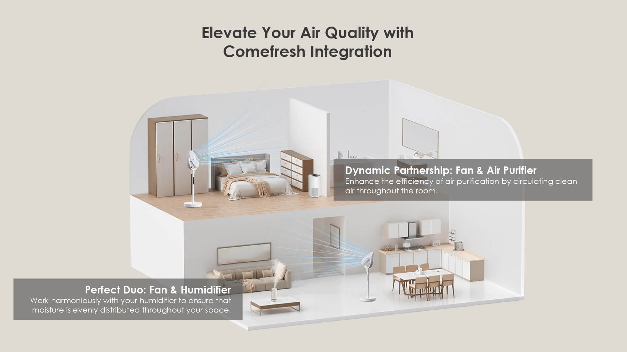 Standing Fan  Manufacturer Comefresh Rechargeable Oscillating Fan Pedestal with Remote Floor Fan with Timer for Home Office AP-F1280BLRS