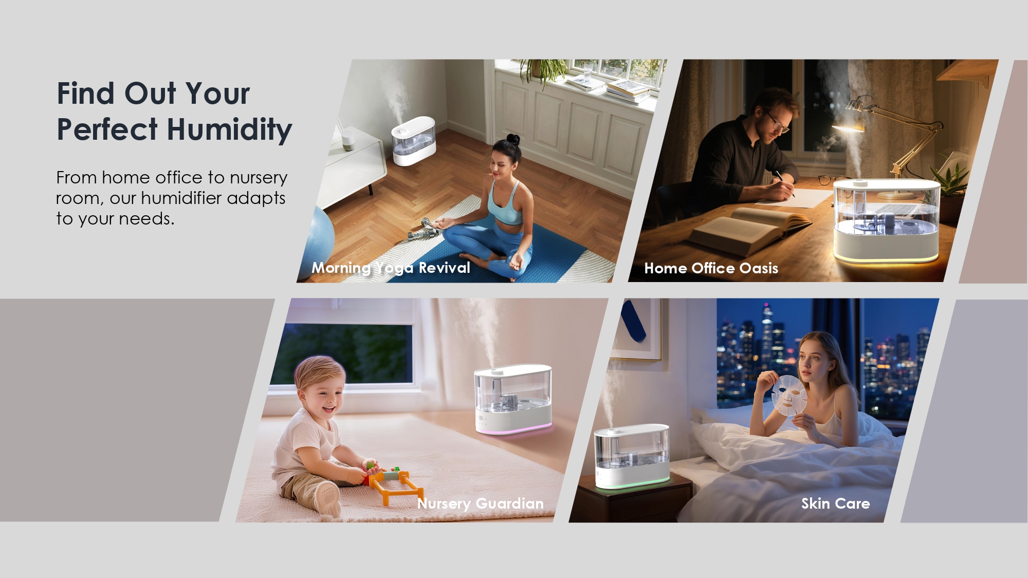 Ultrasonic Humidifier Factory 5L Warm Cool Mist Humidifier for Home