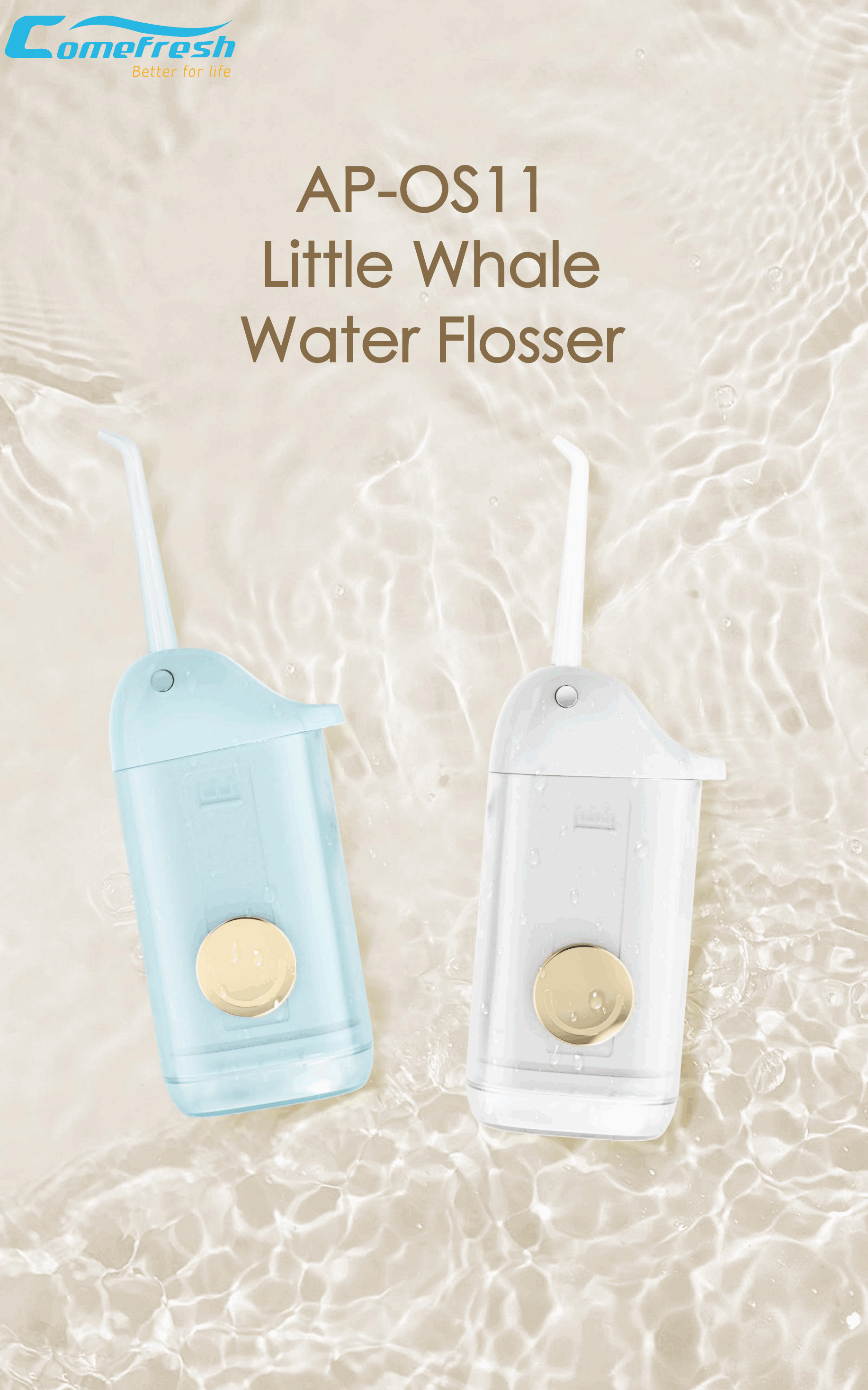 Water Flosser Factory Cordless Portable Rechargeable Flosser IPX7 Waterproof Gum Floss Cleaner AP-OS11